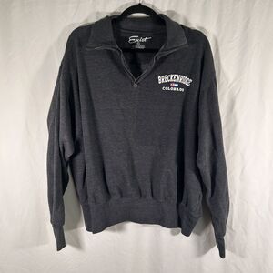 Breckenridge CO Sweater Unisex XL Grey Exist Long Sleeve 1/4 Zip Pullover